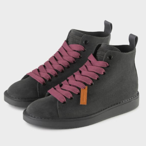 Panchic Stivali Stivaletto Donna in Suede con lacci in contrasto Walnut yellow - Francavilla Moda